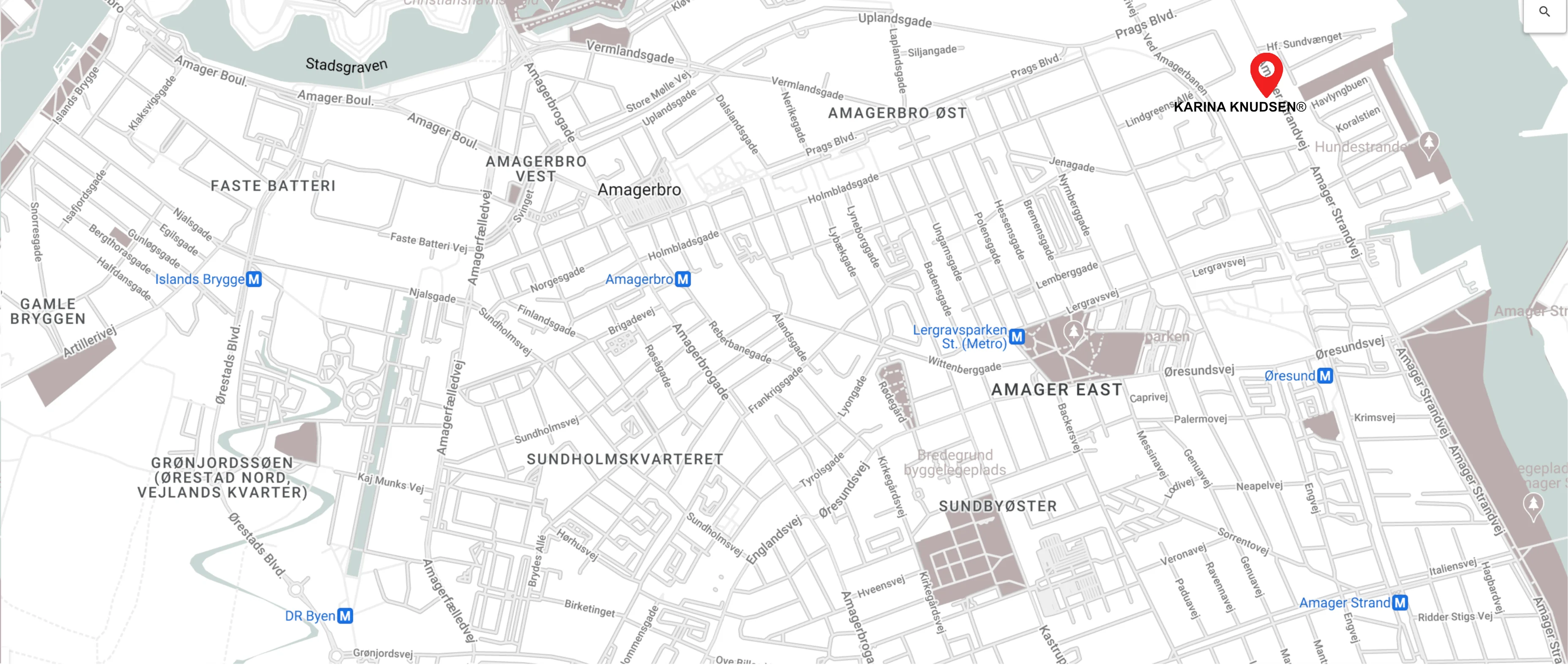 Kort over Amager Strandvej 22f